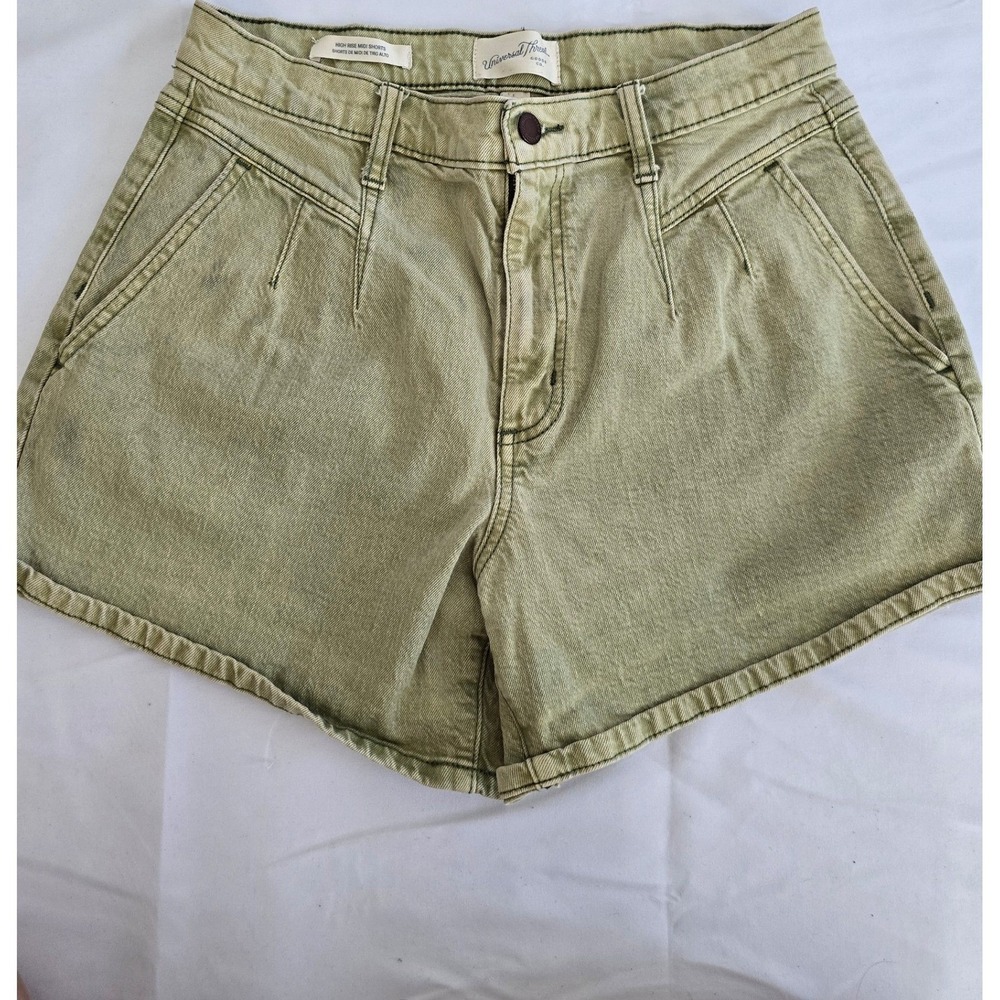 Universal Thread Womens High Rise Midi Shorts Olive‎ Green Size 6/28R